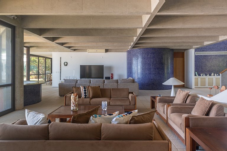 Gua001 - Hermosa villa en la arena en Guarujá