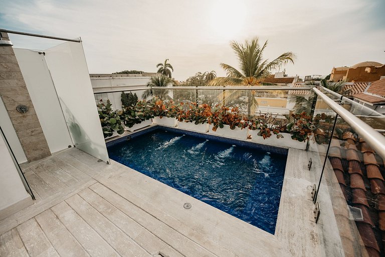 Car110 - Beautiful penthouse in the Old City of Cartagena