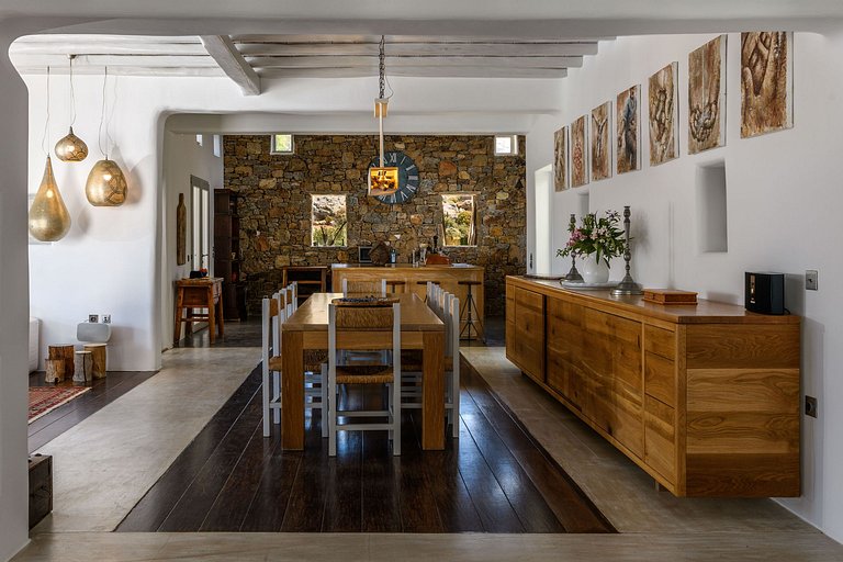 Cyc108 - Villa avec vue sur la plage à Mykonos