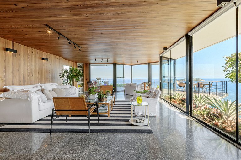 Rio005 - Maison de luxe avec vue sur l'océan à Joá