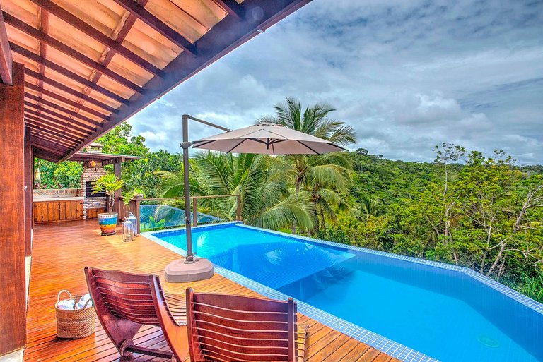 Bah168 - Casa com vista para floresta e mar