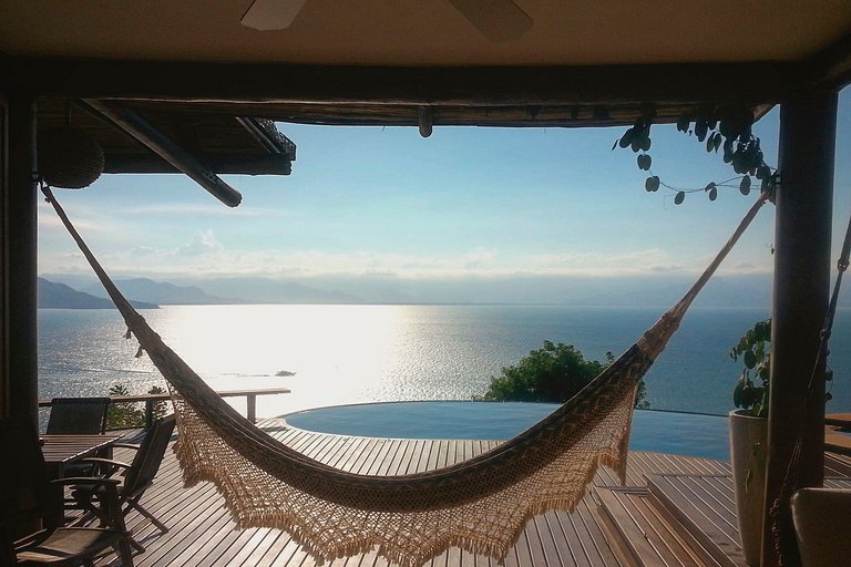 Sao100 - Elegante villa con vista al mar en Ilhabela