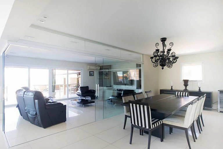 Gua004 - Mansão con vista espetacular no alto do Guarujá