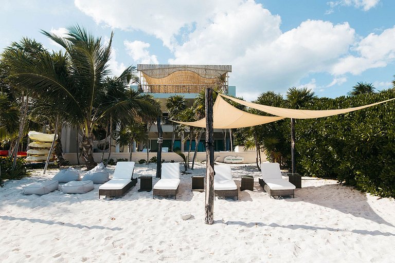 Tul047 - Fantastique villa de plage de 4 chambres à Tulum