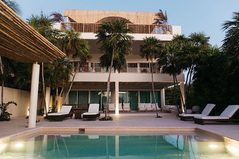 Tul047 - Fantástica casa de praia de 4 suítes em Tulum