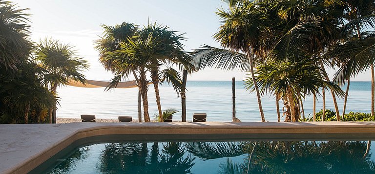 Tul047 - Fantástica casa de playa de 4 cuartos en Tulum