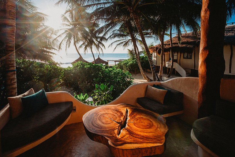 Tul044 - Magnifique villa en bord de plage à Tulum, Méxique