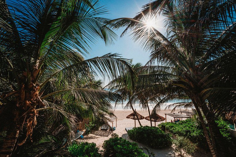 Tul044 - Linda villa al frente de la playa en Tulum