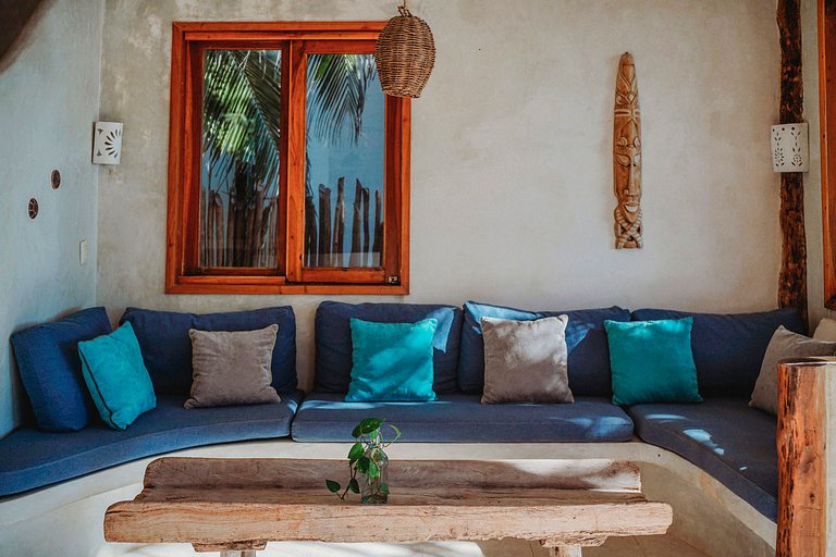 Tul044 - Linda villa al frente de la playa en Tulum