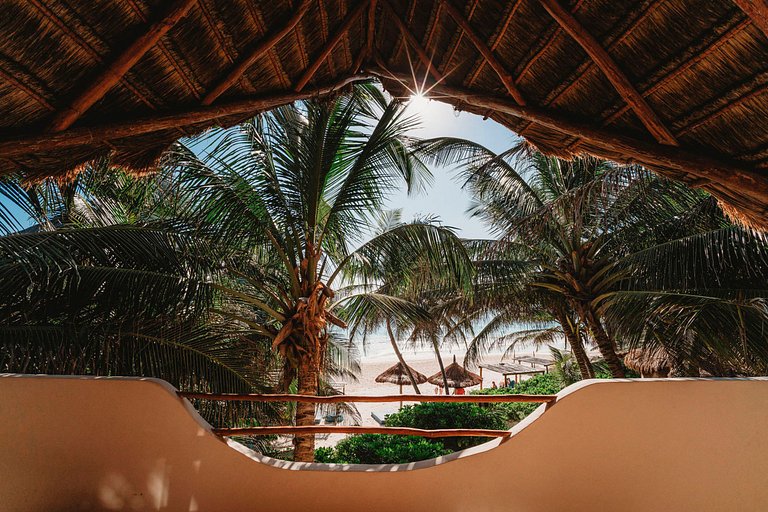 Tul044 - Linda villa al frente de la playa en Tulum