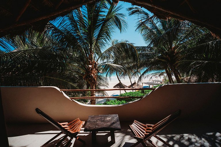 Tul044 - Linda villa pé na areia em Tulum, Mexico