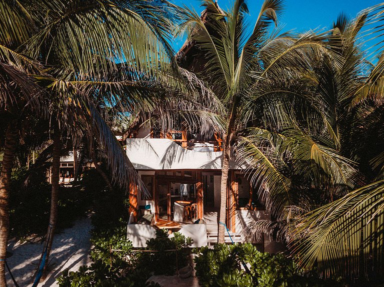 Tul044 - Magnifique villa en bord de plage à Tulum, Méxique