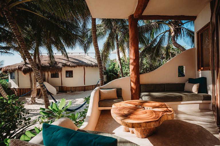 Tul044 - Linda villa pé na areia em Tulum, Mexico