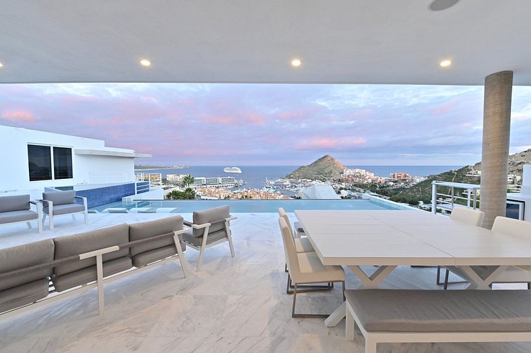 Cab030 - Villa de 9 suítes com vista do mar em Los Cabos