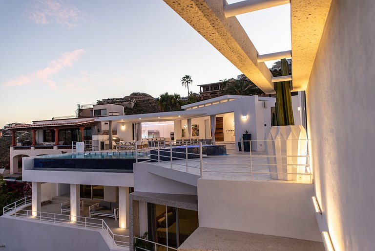 Cab030 - Villa de 9 suítes com vista do mar em Los Cabos