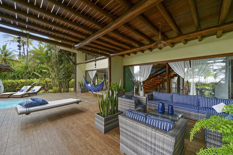 Bah148 - Fantástica villa pé na areia em Ilhéus