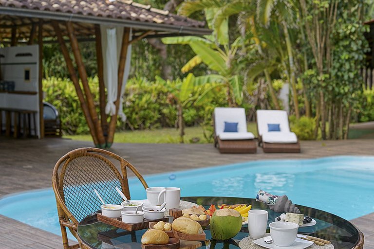 Bah148 - Fantástica villa pé na areia em Ilhéus