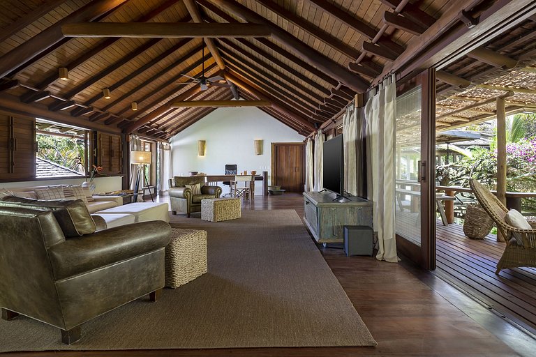 Bah008 - Linda casa de luxo beira-mar em Trancoso