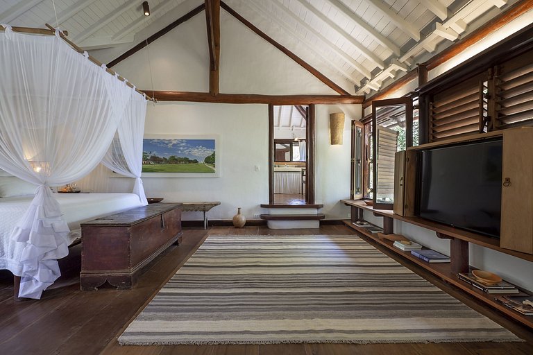 Bah008 - Linda casa de luxo beira-mar em Trancoso