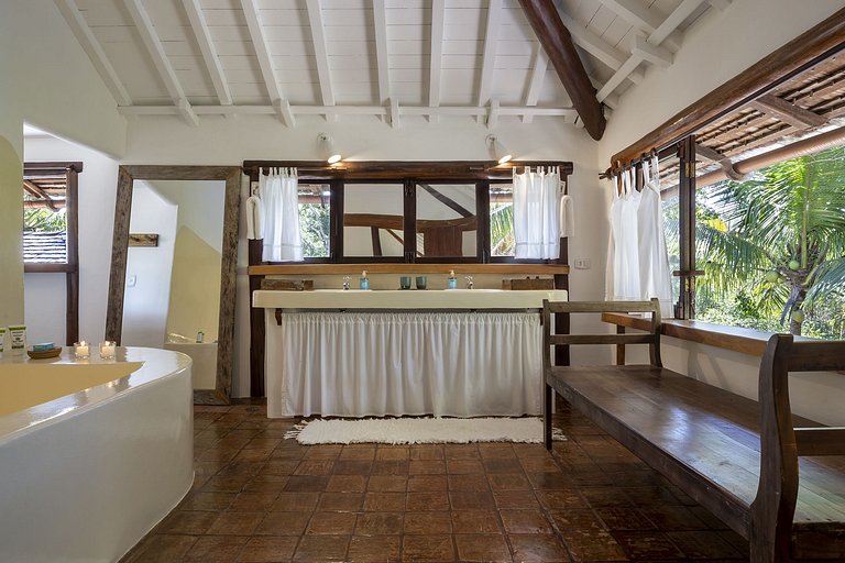 Bah008 - Linda casa de luxo beira-mar em Trancoso