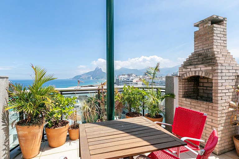 Rio066 - Cobertura de 3 quartos em Ipanema