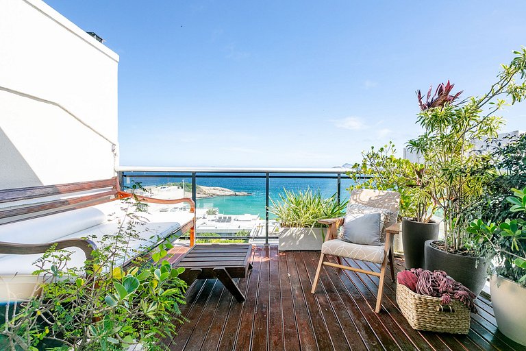 Rio069 - Linda cobertura de 3 quartos em Ipanema