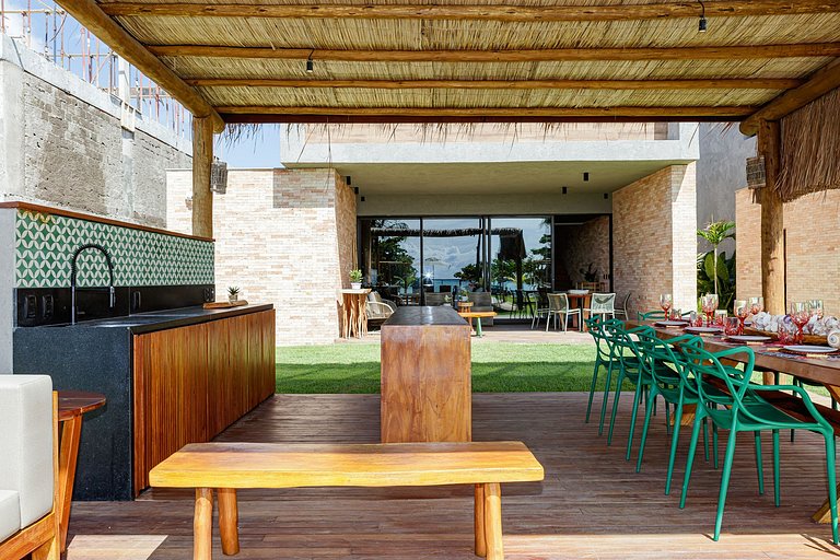 Ala002 - Três casas pé na areia em Passo do Camaragibe