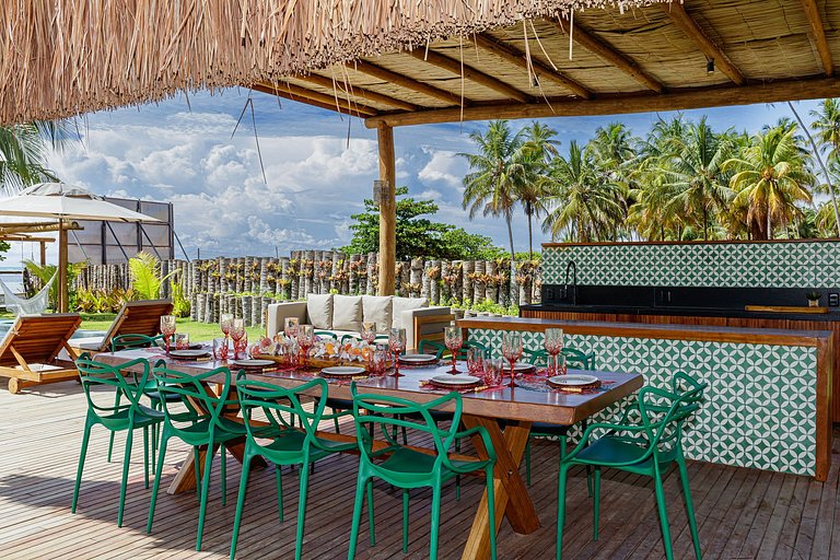 Ala003 - Maravilhosa casa pé na areia em Passo do Camaragibe