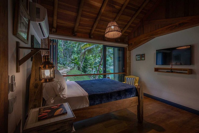 Pty014 - Exuberante loft privativo à beira-mar em Paraty