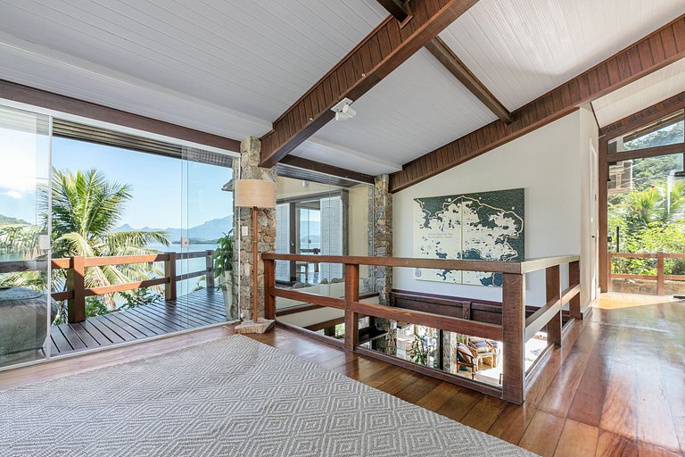 Ang056 - Magnifica casa pé na areia com praia privada