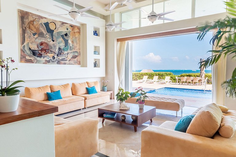 Can005 - Villa de luxo na praia em Cancún