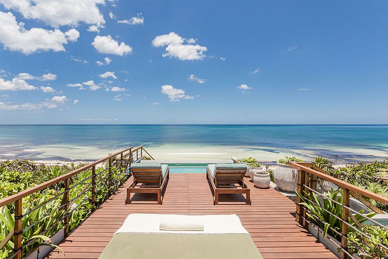 Tul010 - Fabulosa casa frente mar com vista 360 em Cancún
