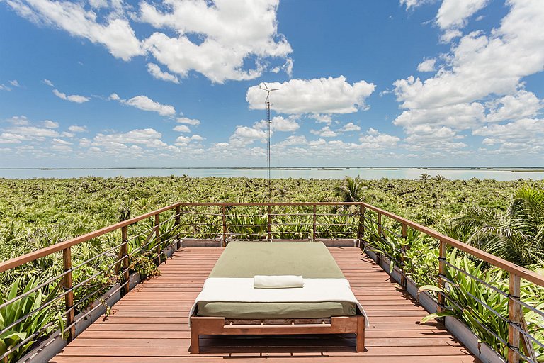 Tul010 - Fabulosa casa frente mar com vista 360 em Cancún