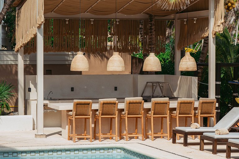 Tul003 - Bela villa à beira-mar com grande piscina em Tulum