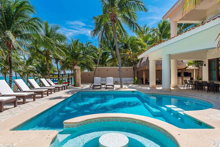 Tul005 - Lujosa villa frente al mar con piscina en Tulum