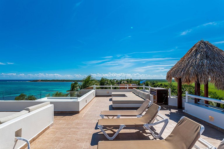 Tul005 - Lujosa villa frente al mar con piscina en Tulum