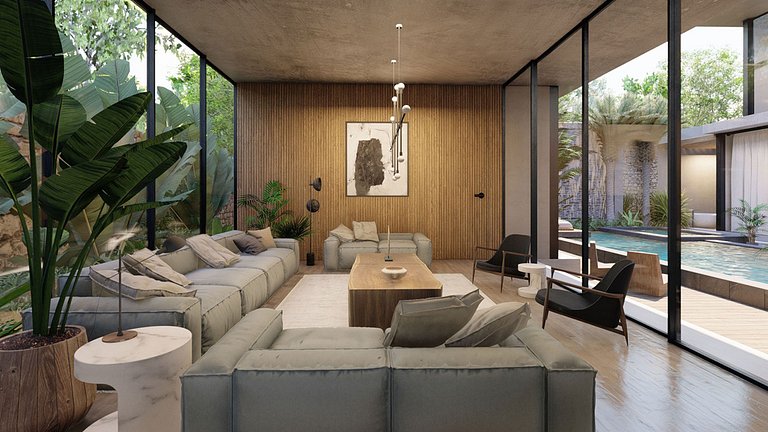 Tul042 - Superbe villa à Tulum avec piscine et home cinéma