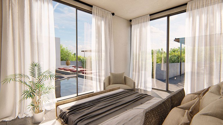 Tul042 - Superbe villa à Tulum avec piscine et home cinéma