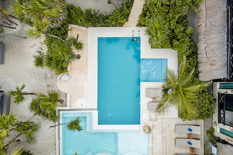 Tul051 - Villa pé na areia exclusiva em Tulum