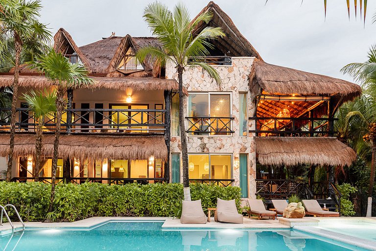 Tul051 - Villa exclusive en bord de mer à Tulum