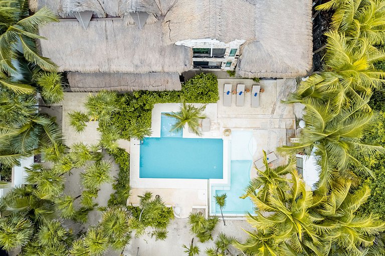 Tul051 - Villa pé na areia exclusiva em Tulum