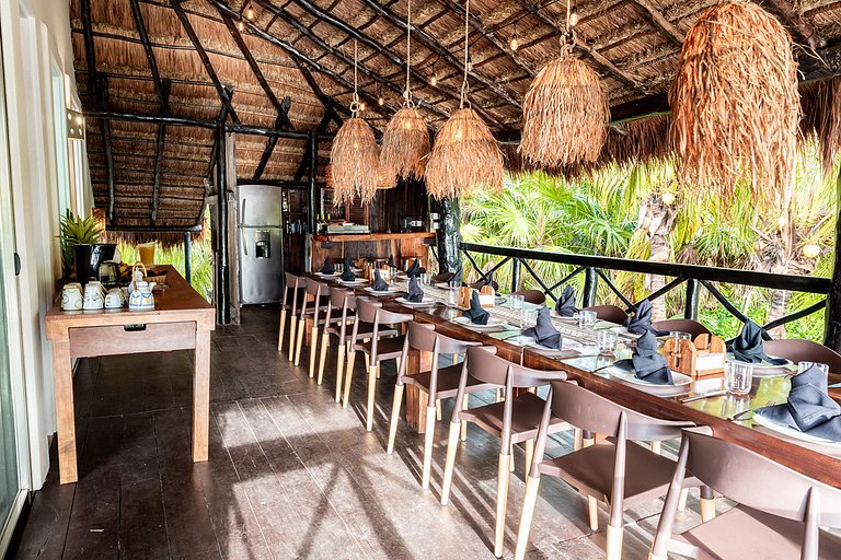 Tul051 - Villa pé na areia exclusiva em Tulum