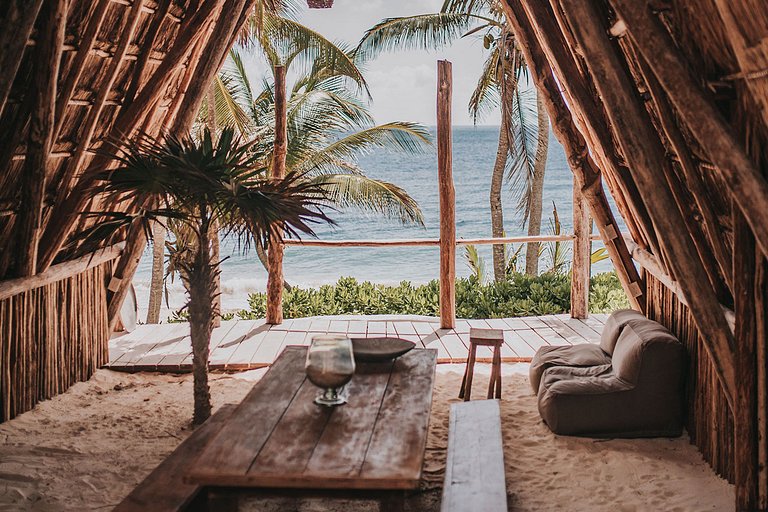 Tul057 - Villa paradisiaque en bord de mer à Tulum