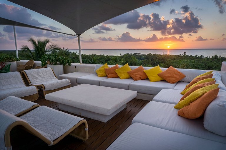 Tul048 - Casa frente-mar com 4 suítes em Tulum