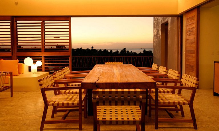 Tul048 - Casa frente-mar com 4 suítes em Tulum