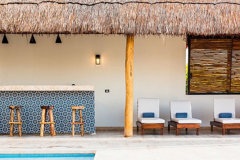 Tul059 - Charmante villa en bord de mer à Tulum