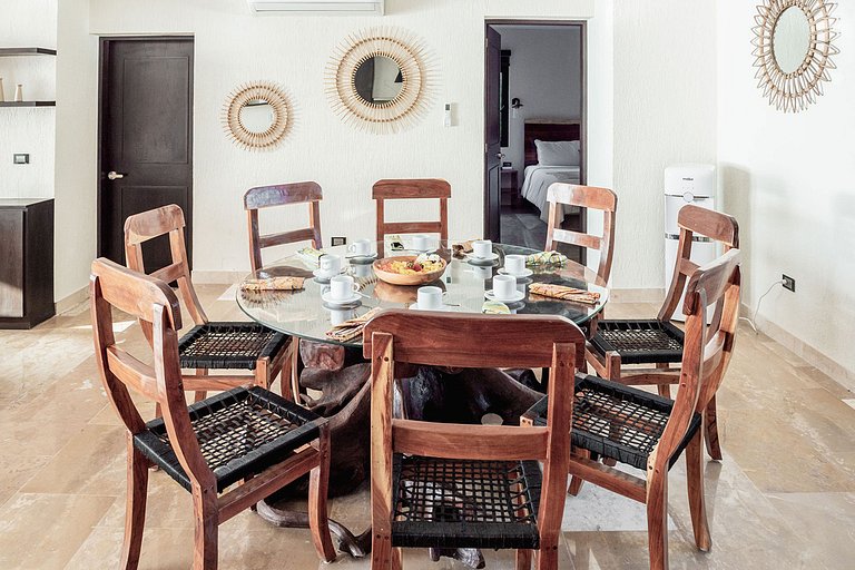 Tul059 - Charmante villa en bord de mer à Tulum