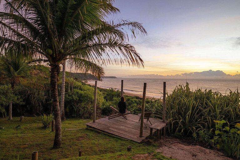 Bah232 - Linda casa rústica na natureza em Caraíva