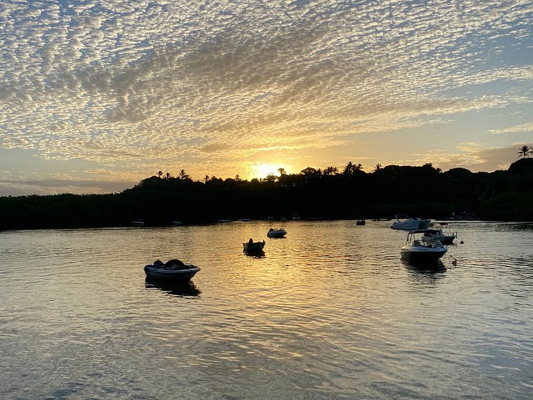 Bah261 - Casa a la orilla del río en Caraíva