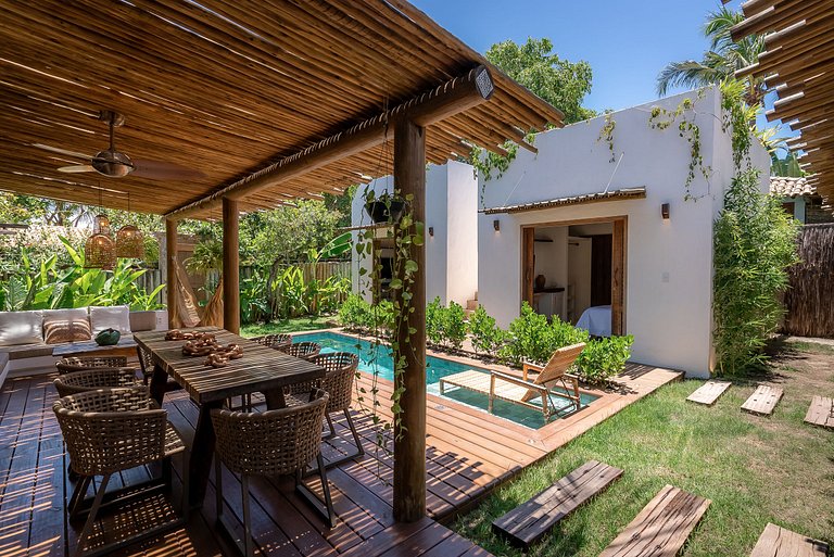 Bah263 - Charmosa e confortável villa em Caraíva